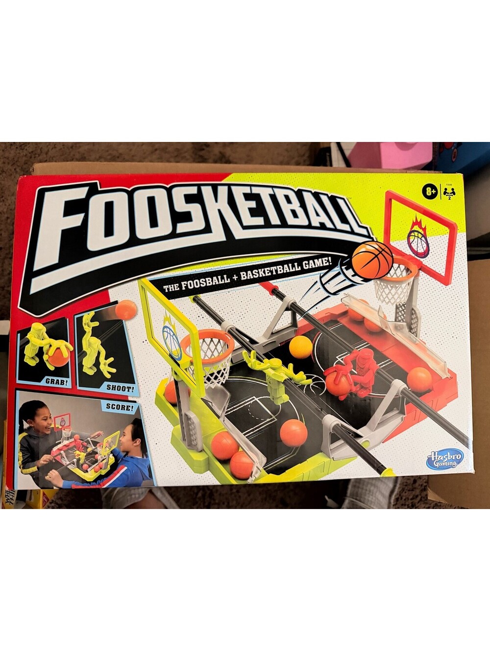 Hasbro Gaming Foosketball Tabletop Foosball & Basketball Skill Game 8+